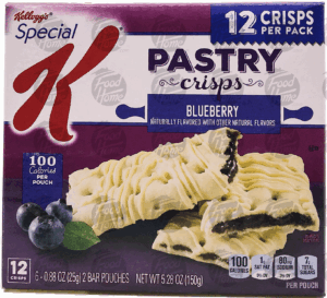 Kellogg's Special K Pastry Crisps; blueberry, 12-count 5.28 ounce