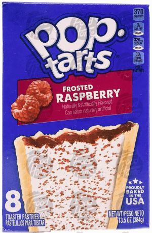 Pop tarts frosted raspberry toaster pastries, 8 pastries, box 13.5 ounce
