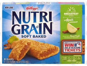 Kellogg's Nutri-Grain apple cinnamon soft baked breakfast bars, 8-bars 10.4 ounce
