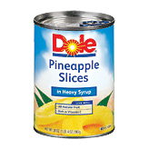 Dole Canned Fruit Pineapple Slices In Heavy Syrup 20 ounce