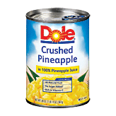 Dole Canned Fruit Crushed In 100% Pineapple Juice 20 ounce