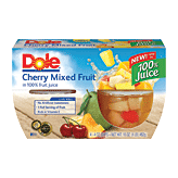 Dole Fruit Bowls Cherry Mixed Fruit In Light Syrup 4 Oz Cup 4 pack