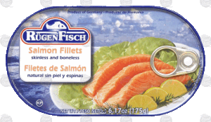 Rugen Fisch salmon fillets, skinless and bonelss 6.17 ounce
