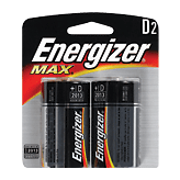 Energizer Batteries Max D 2 count