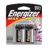 Energizer Batteries Max 9V 2 count