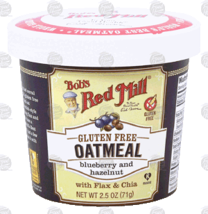 Bob's Red Mill blueberry and hazelnut oatmeal with flax & chia, gluten free 2.5 ounce