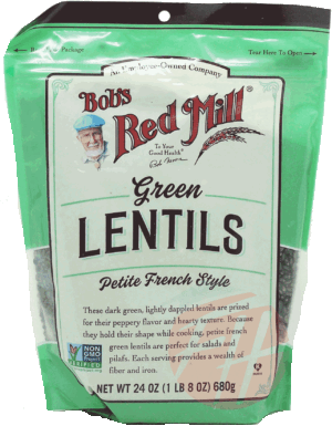 Bob's Red Mill green lentils, petite french style 24 ounce