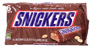 Snickers(r) milk chocolate peanuts, caramel, nougat candy bars, 6-count 11.16 ounce