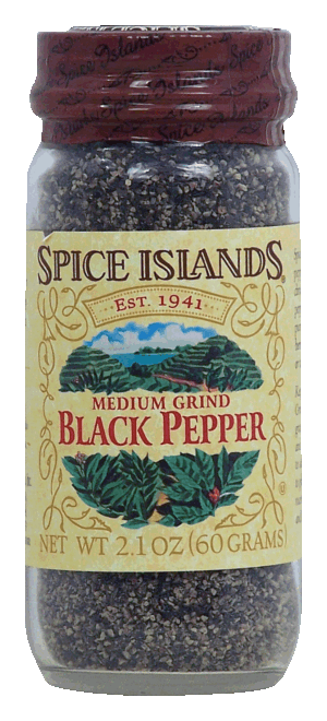 Spice Islands pepper, black medium grind 2.1 ounce