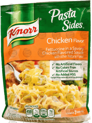 Knorr Pasta Sides chicken, fettuccini in a savory chicken flavored sauce 4.3 ounce