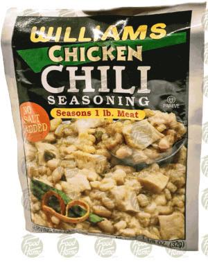 Williams chicken chili seasoning, seasons 1lb of meat 1.125 ounce