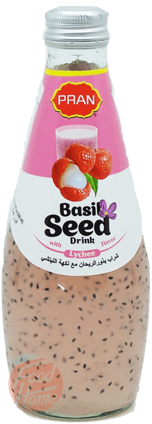 Pran basil seed drink with lychee flavor 9.8 fluid ounce