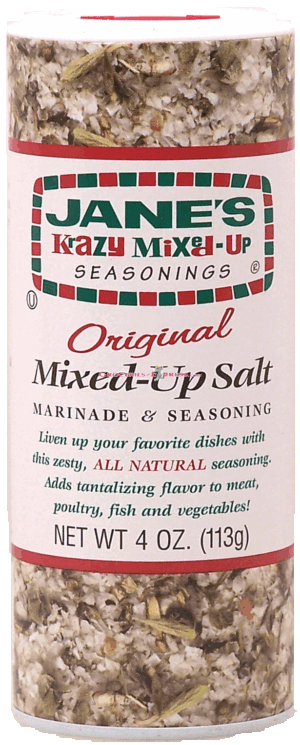 Janes Krazy Mixed-up mixed-up salt marinade & seasoning, original 4 ounce