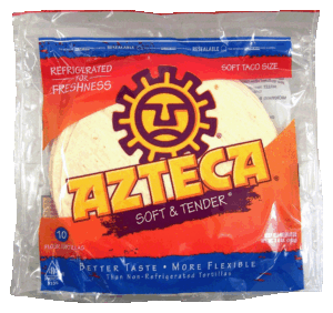 Azteca 10 flour tortillas, soft taco size 8.5 ounce