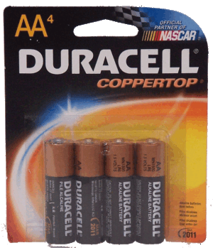 Duracell Coppertop aa alkaline batteries 4 count