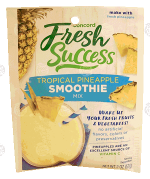 Concord Foods Fresh Success tropical pineapple smoothie drink mix 2 ounce