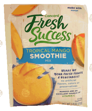Concord Foods Fresh Success tropical mango smoothie drink mix 1.8 ounce