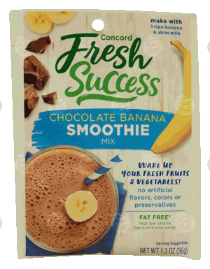 Concord Foods Fresh Success chocolate banana smoothie drink mix 1.1 ounce