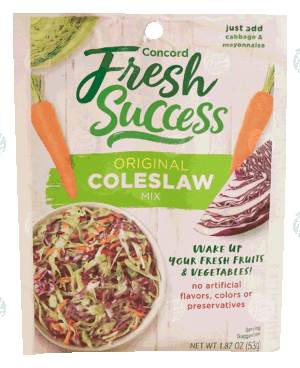 Concord Foods Fresh Success original coleslaw mix, just add cabbage & mayonnaise 1.87 ounce