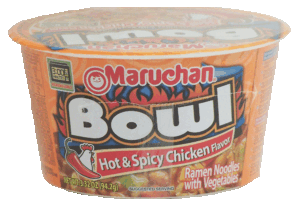 Maruchan Bowl hot & spicy chicken flavor, ramen noodles with vegetables 3.32 ounce