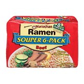 Maruchan Ramen Noodle Soup Beef Souper 6-Pack 6 count