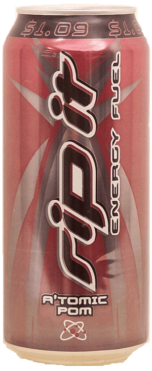 Rip It A'tomic Pom energy fuel carbonated beverage 16 fluid ounce