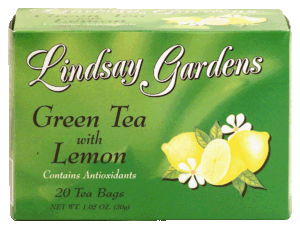 Lindsay Gardens green tea with lemon, 20-tea bags 1.05 ounce