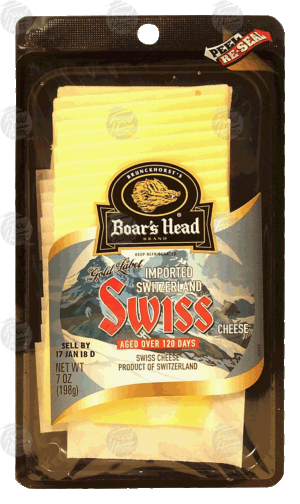 Boar's Head swiss sliced cheese 7 ounce
