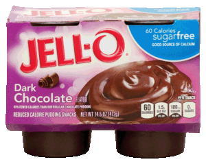 Jell-o dark chocolate reduced calorie pudding snacks, sugar free, 4 cups, refrigerated item 14.5 ounce