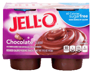 Jell-o chocolate reduced calorie pudding snacks, sugar free, 4 cups, refrigerated item 14.5 ounce