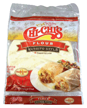 Chi-chi's flour tortilla, burrito style, 8-count 17 ounce