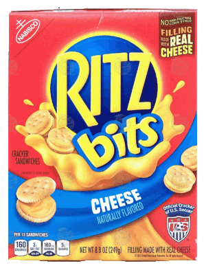 Nabisco Ritz bits; cheese, cracker sandwiches 8.8 ounce