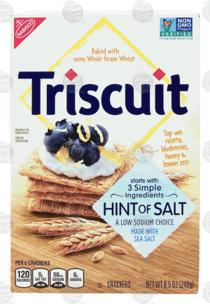 Nabisco Triscuit hint of salt whole grain wheat snack crackers 8.5 ounce