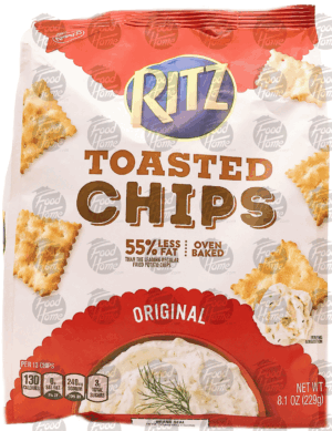 Nabisco Ritz original toasted chips, bag 8.1 ounce