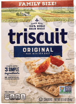 Triscuit Family Size! original shredded wheat crackers made with sea salt 12.5 ounce