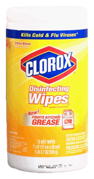 Clorox disinfecting wet wipes, lemon fresh, 7 x 8-inch, bleach-free 75 count