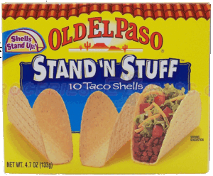 Old El Paso Stand 'n Stuff 10 hard taco shells 4.7 ounce