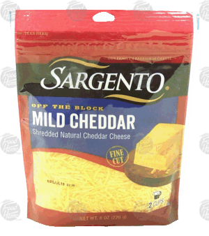 Sargento(R) Off the Block mild cheddar fine cut cheese, 2-cups 8 ounce