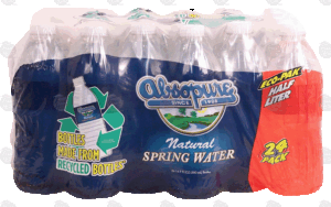 Absopure Natural spring water, 24 1/2-liter plastic bottles 24 count