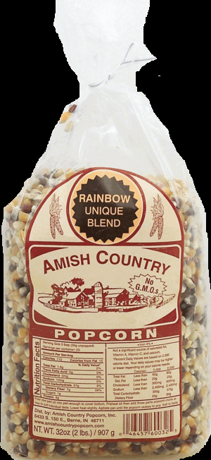 Amish Country rainbow unique blend popcorn kernels 32 ounce