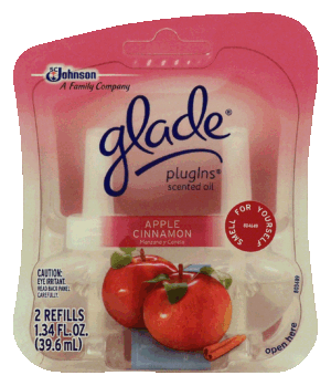 Glade Plug Ins scented oil refills, apple cinnamon scent 2 count