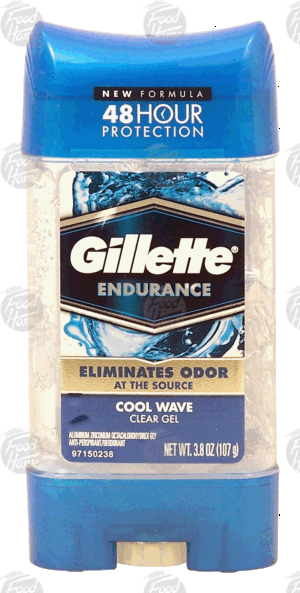 Gillette Endurance clear gel, anti-perspirant/deodorant, cool wave 3.8 ounce