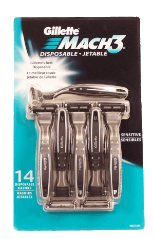 Gillette Mach 3 disposable razors, sensitive 14 count