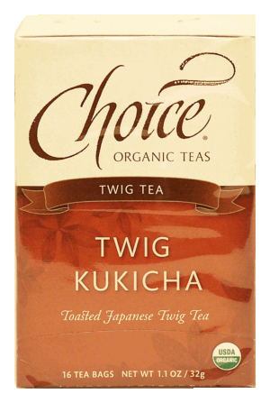 Choice twig kukicha, organic toasted japanese twig tea, 16-bags 1.1 ounce
