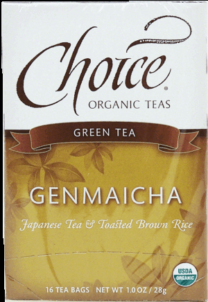 Choice organic teas green tea, genmaicha, japanese tea & toasted brown rice, 16-bags 1 ounce