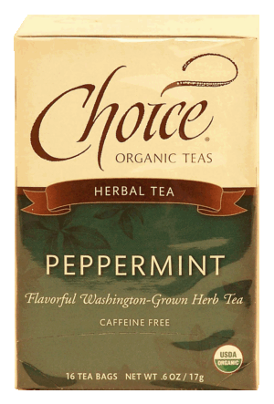 Choice peppermint organic herbal tea, caffeine free, 16-bags 0.6 ounce
