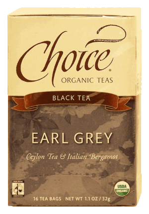 Choice Earl Grey ceylon tea & italian bergamot black tea, 16-bags 1.1 ounce