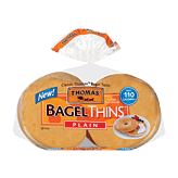 Thomas' Bagel Thins plain, 8-count, pre-sliced, 110 calories 13 ounce