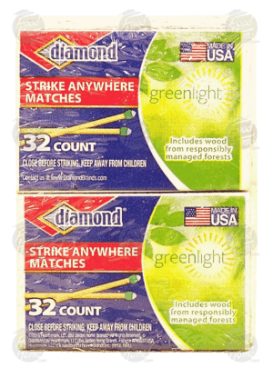 Diamond strike anywhere matches, 10 boxes of 32 each 10 pack