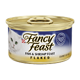 Fancy Feast Cat Food Flaked Fish & Shrimp Feast 3 ounce